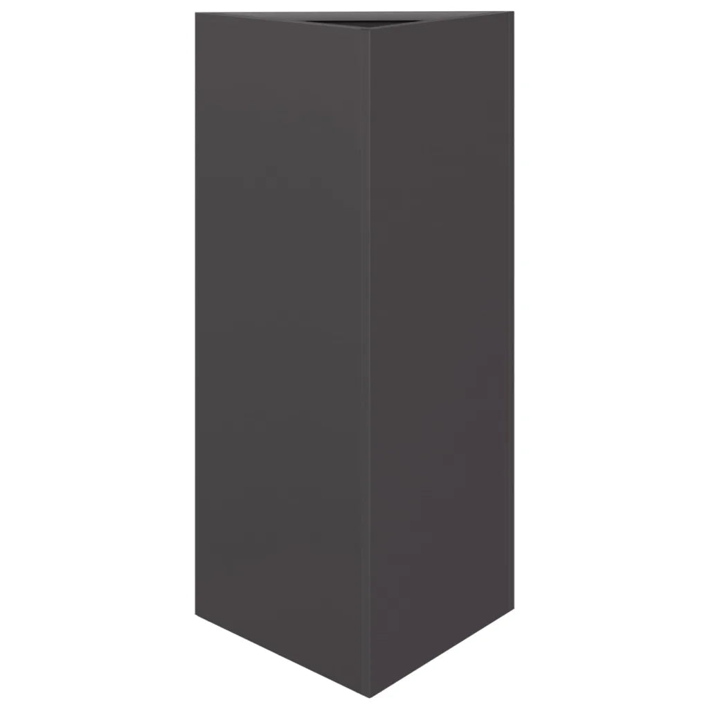 Fioriere da Giardino 2 pz Nere Triangolari 40x34,5x75cm Acciaio 851158