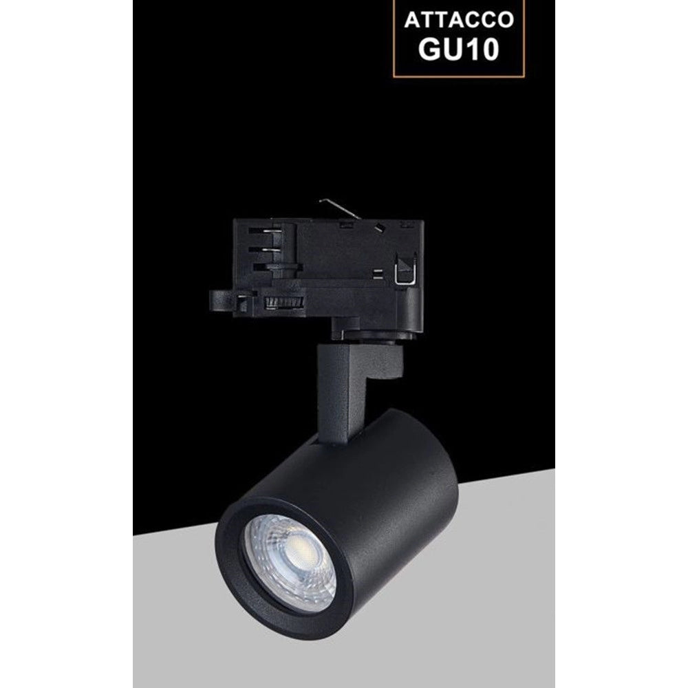 Trade Shop - Faretto Lampada Portafaretto Per Binario Trifase Direzionabile Attacco Gu10 Ip20 Tr8801 -