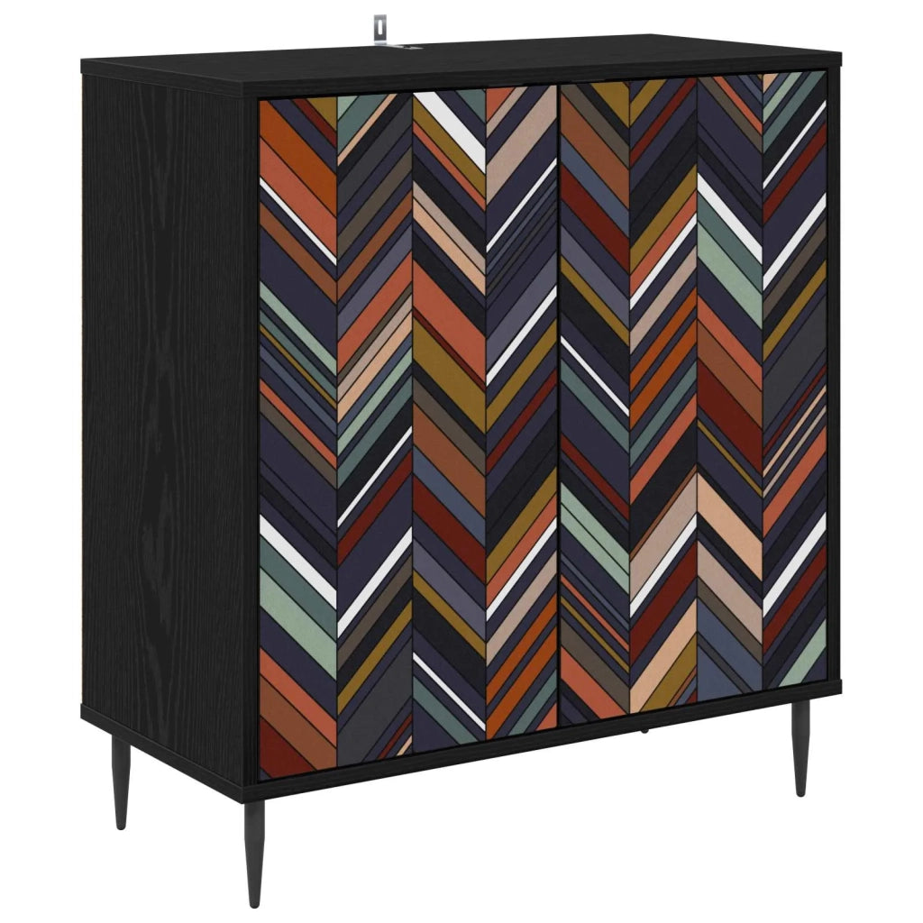 Credenza OMMEN Rovere Nero 69 x 33 x 76 cm Legno ingegnerizzato 8006939