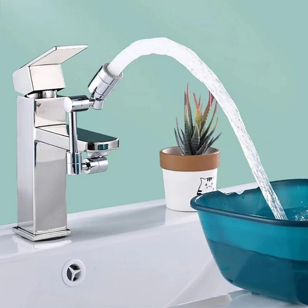 Trade Shop - Rubinetto Girevole 1080° Prolunga Rompigetto Snodabile Acqua Cucina Bagno -