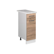Mobiletto base per cucina R-Line Sonoma/Bianco 30 cm, PL Marmo Vicco