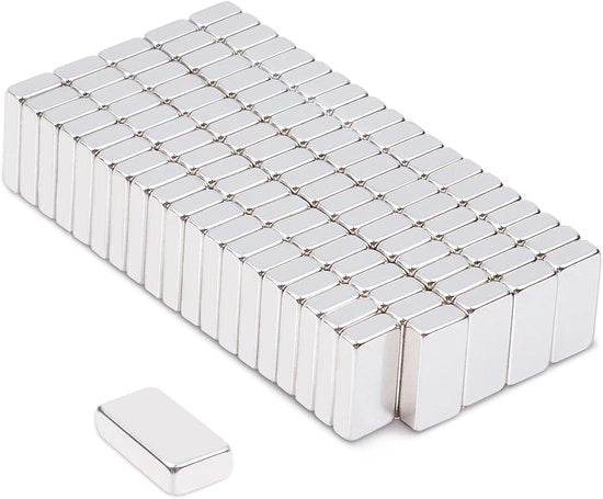 Magnetici Neodymium N52 - Magnetici extra forti mini - 100 pezzi - Rettilineo 6 x 3 x 1,5 mm