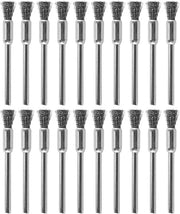Set di pennelli a setole in acciaio 15 pezzi - Mini set di pennelli a setole in acciaio - Set di pennelli a setole in acciaio per ruote - Attrezzatura rotante - Per pulire e lucidare - Acciaio duraturo - Pennelli a setole in acciaio