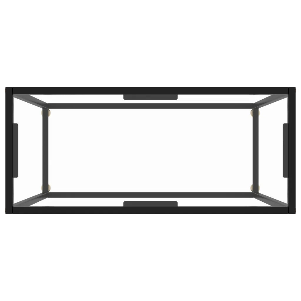 Tavolo Consolle Trasparente 80x35x75 cm in Vetro Temperato 322807