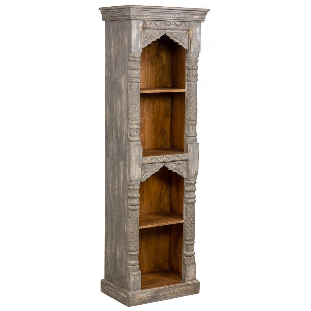 Scaffale in legno finitura artigianale 57x37x180h cm