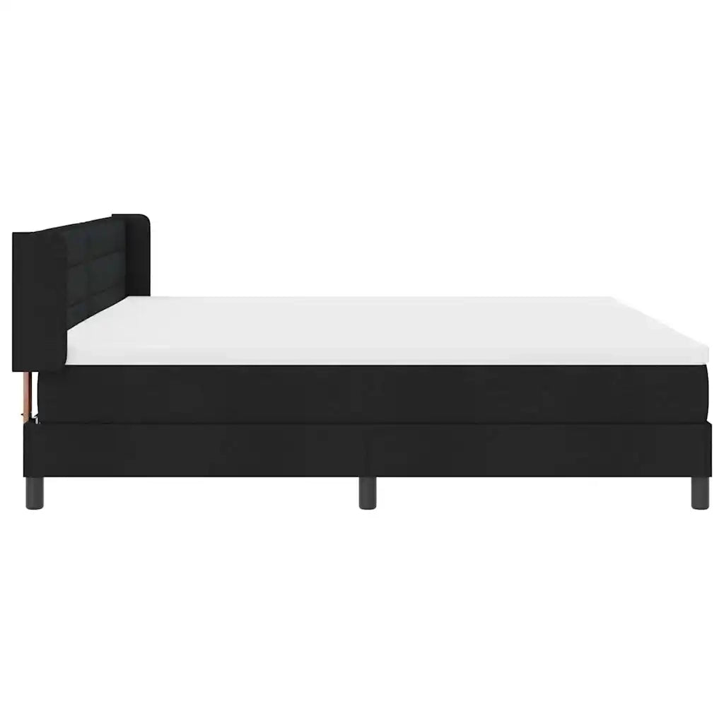 Letto a molle con testiera Nero 200 x 200 cm Tessuto 3341064