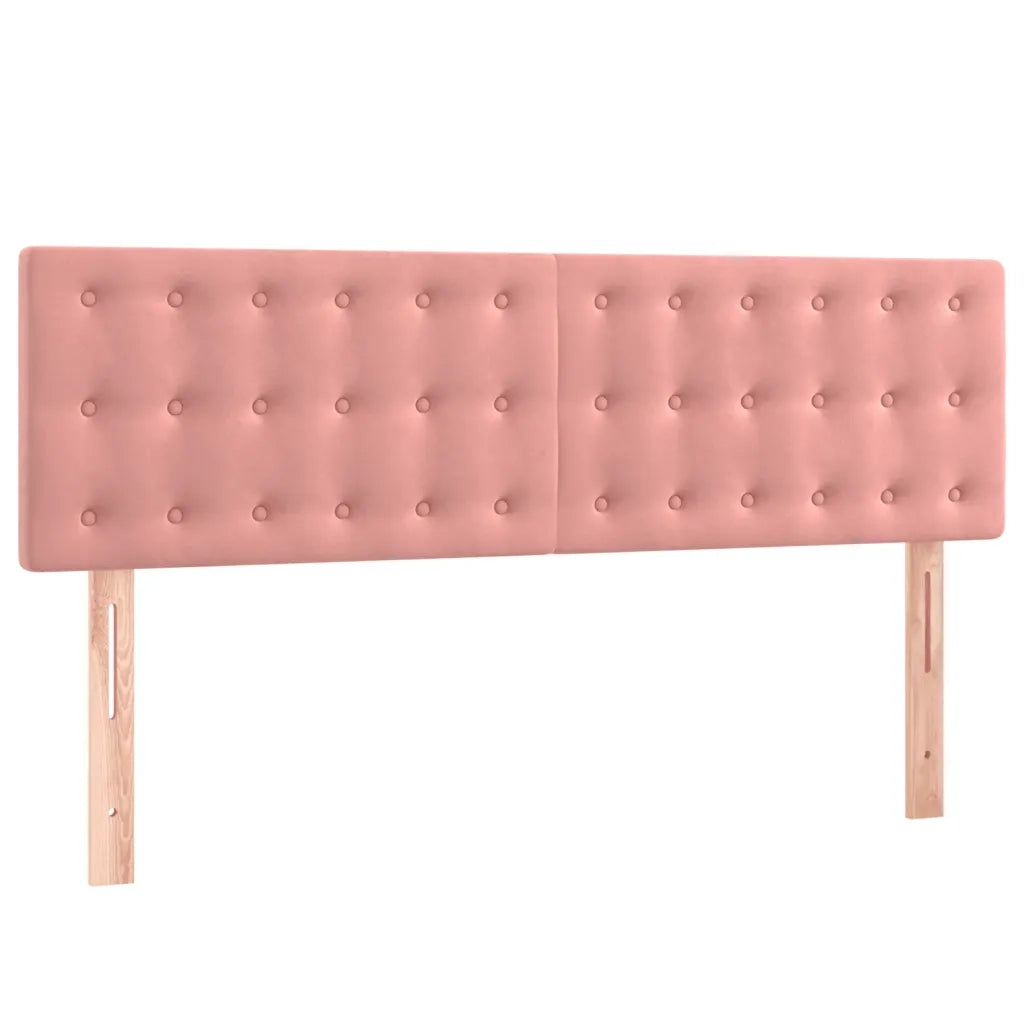 Giroletto a Molle con Materasso Rosa 140x190 cm in Velluto