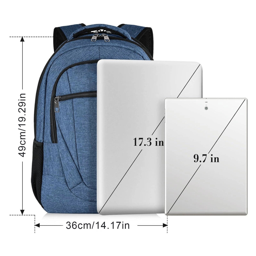 Zaino capiente per computer portatile con porta USB