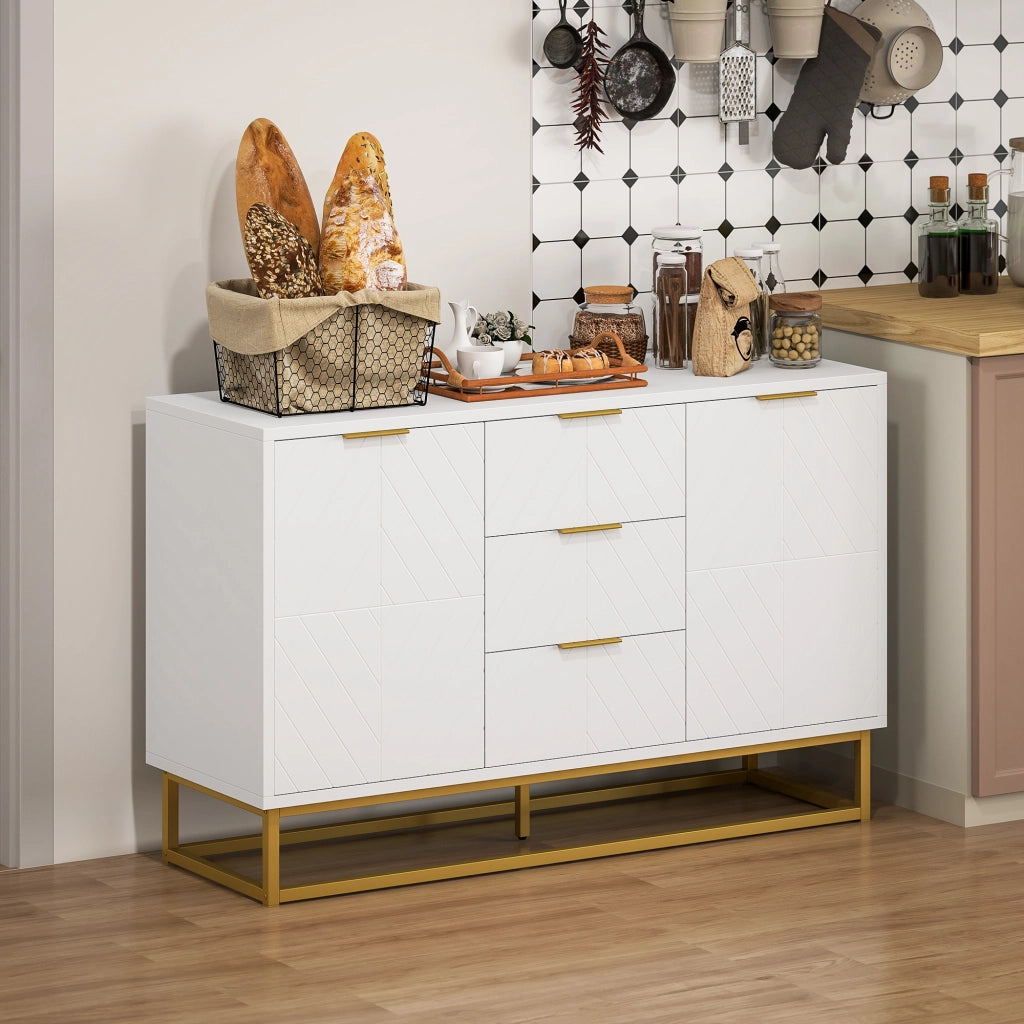 Mobile TV con cassetti e ante ¨C zephmum ¨C bianco 120x40x76 cm