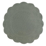 Tovaglietta Sottopiatto Trapuntata Shabby Chic Tonda Blanc Mariclò Colore: Verde