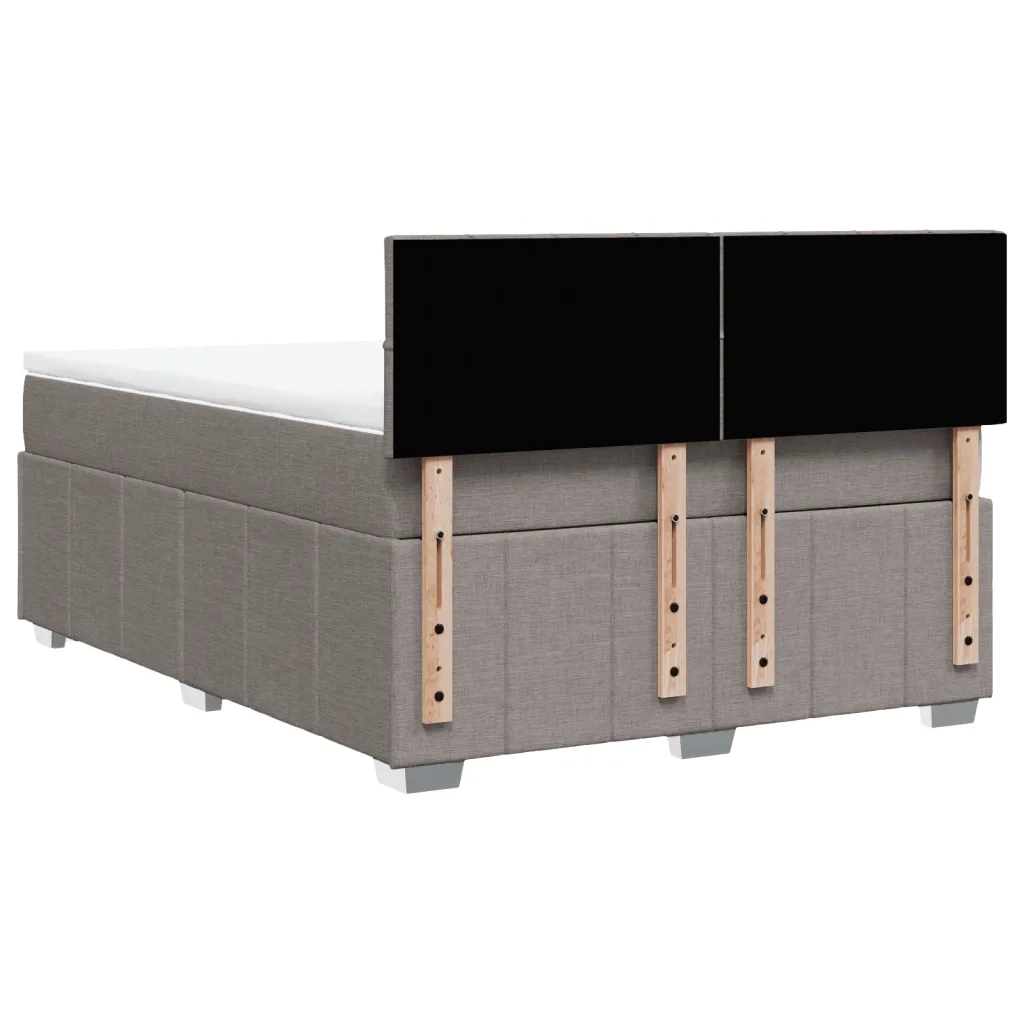 Giroletto a Molle con Materasso Tortora 160x200 cm in Tessuto 3287123