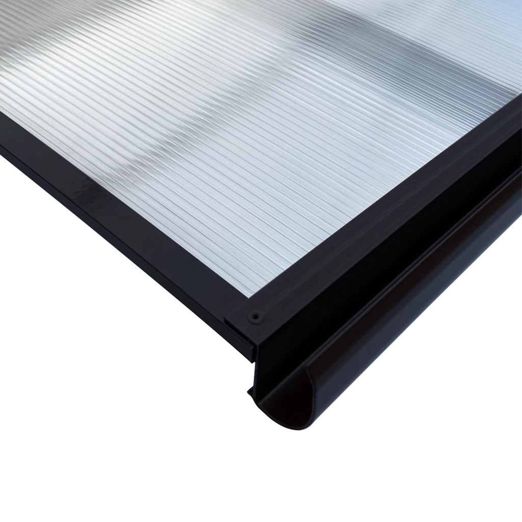 Tettoia con telaio in alluminio STARKEDACH Straight T-160 7016 con rivestimento in policarbonato