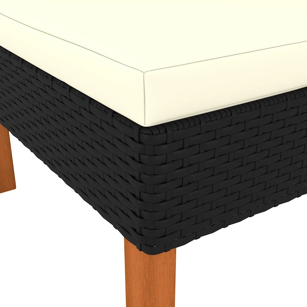 Poltrone Angolari 2 pz Polyrattan e Legno Massello di Eucalipto CFW6232098