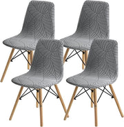 Copricuscini per divano da pranzo 2/4/6 pezzi, stile shell divano da pranzo Mid Century Moderne divano da pranzo Copricuscini, copricuscini per divano da pranzo accented (grigio chiaro 1, 4 pezzi)