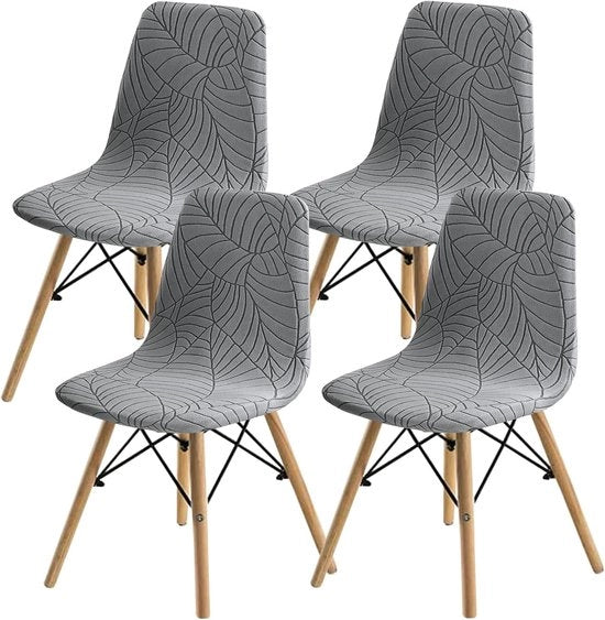 Copricuscini per divano da pranzo 2/4/6 pezzi, stile shell divano da pranzo Mid Century Moderne divano da pranzo Copricuscini, copricuscini per divano da pranzo accented (grigio chiaro 1, 4 pezzi)