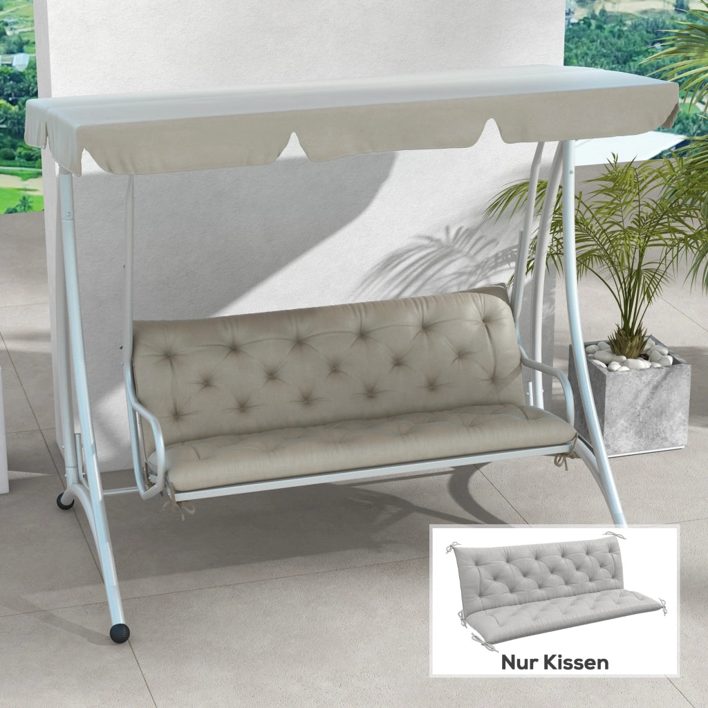 Cuscini per Panchina 150x98x8 cm ¨C zephmum ¨C Grigio Chiaro