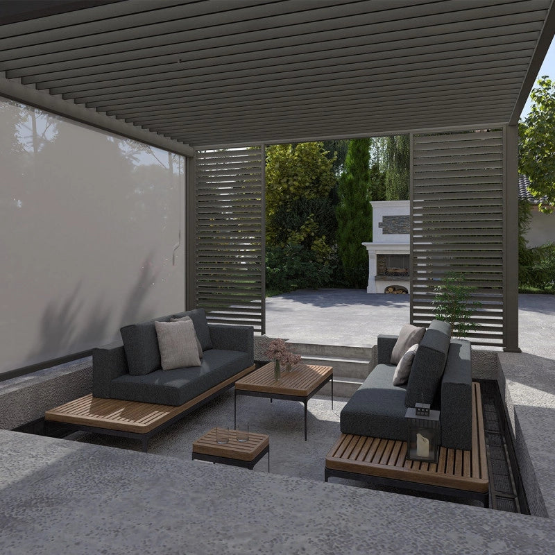 Pergola bioclimatica Ombréa VS autoportante 4x4M - Antracite