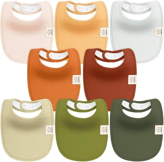 8 pacchi di slabbettoni biologici per bambini - slabbettoni di cotone, slabbettoni per il pannolino, slabbettoni soffici e assorbenti lavabili per bambini e bambini in età prescolare (Sahara)