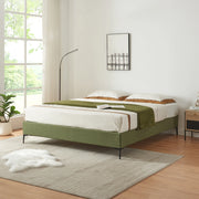 Letto Matrimoniale Lilla 160x200 cm con Fodera Protettiva - Verde [en.casa]