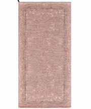 Tappeto moderno DUBLINO ROSA elegante cornice tinta unita, tappetino bagno multiuso lavabile antiscivolo cm.55x80