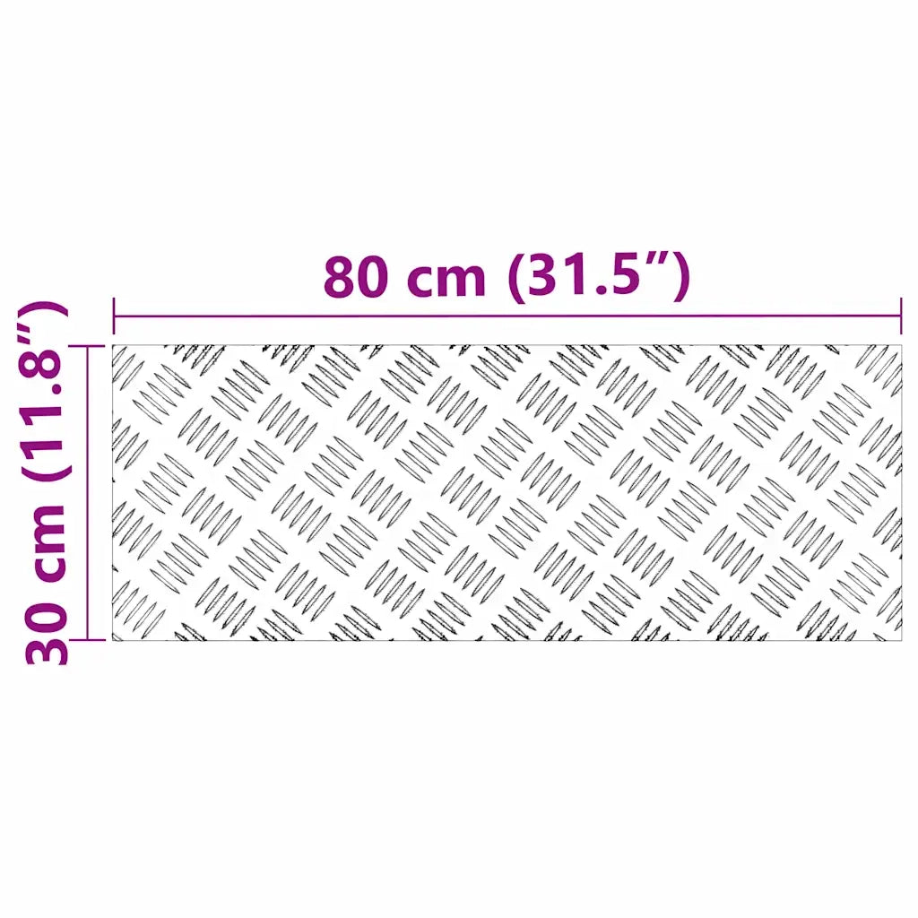 Gradini per Scale 2 pcs Argento 80 x 30 cm Alluminio 4104303