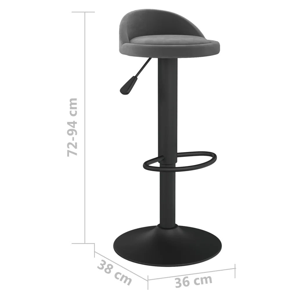 Sgabelli da Bar 2 pz Verde Scuro in Velluto cod mxl 57309