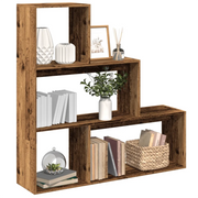 Libreria Divisorio 3Ripiani Legno Antico 123x29x123 Truciolato 857992