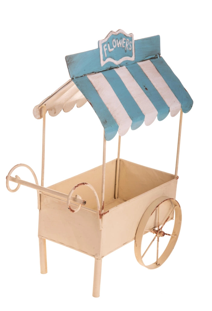 Carrettino 34x18xH52 cm con Contenitore e Tettuccio