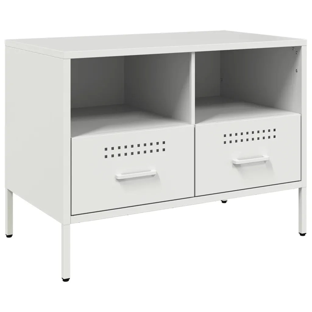 Mobile TV Bianco 68x39x50,5 cm in Acciaio