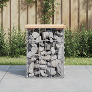 Panca Giardino Design Gabbione-Sgabello-Panca da esterno 33x31x42 cm Legno Massello Pino