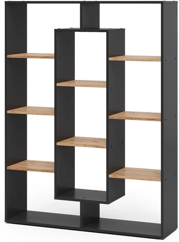 Scaffale, Rovere bianco/dorato, 107.2 x 143 cm, utilizzabile per la separazione degli spazi e per una conservazione flessibile