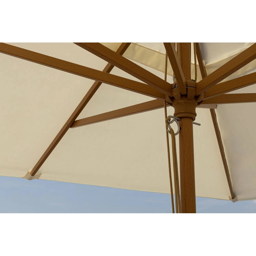 Ombrellone da Giardino Rettangolare 3x4m Palo Effetto Legno - KALYON