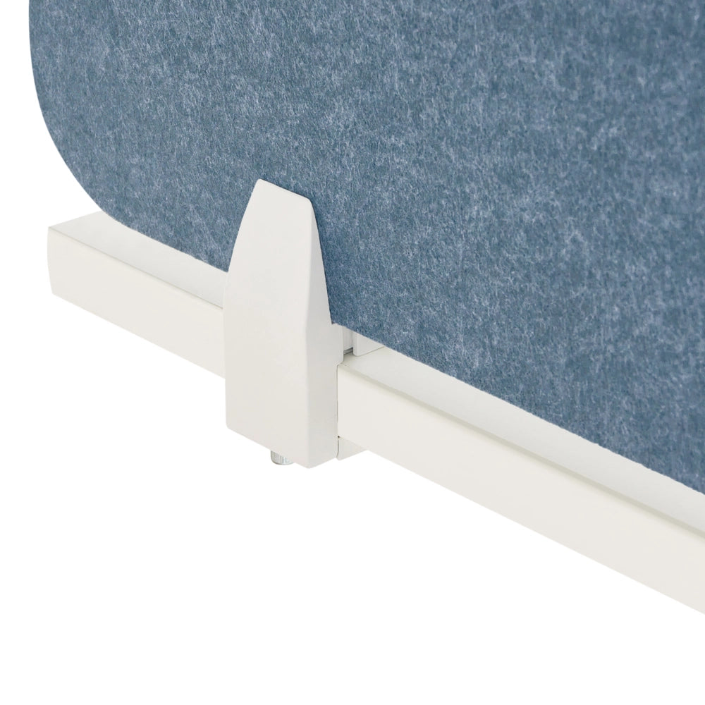Pannello divisorio in PET per scrivania rivestito in tessuto 120 x 50 cm blu Schermo Acustico per Ufficio e Home Office