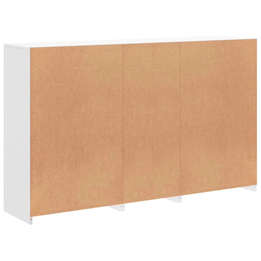 Buffet credenza cassettiera armadio mobile contenitore organizer per cucina soggiorno salotto con luci LED 162 x 37 x 100 cm bianco 02_0029831