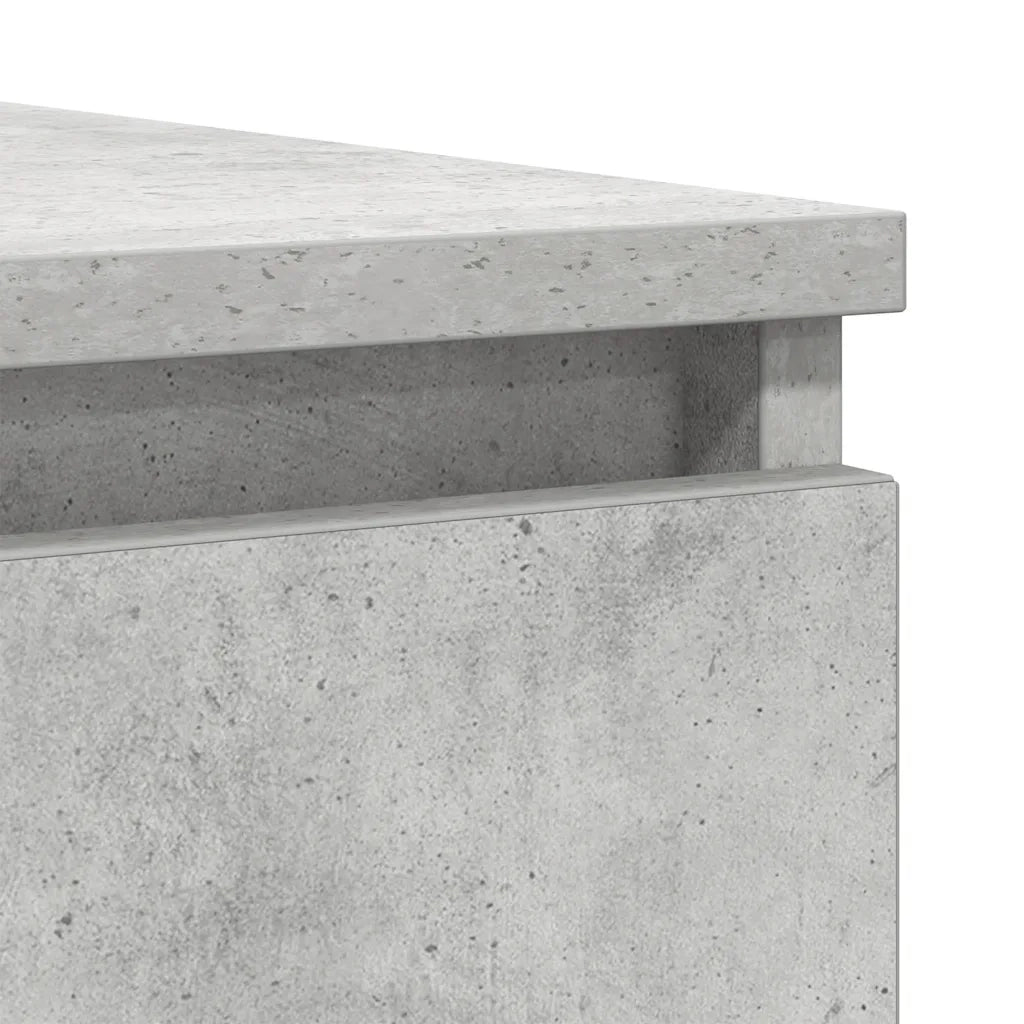 Credenza con Cassetti Grigio Cemento 100,5x35x76 cm Truciolato