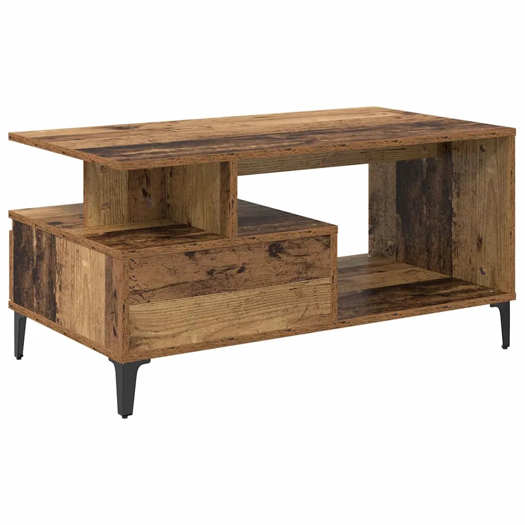 Tavolino da salotto con cassetto Legno vecchio 90 x 49 x 45 cm 881051