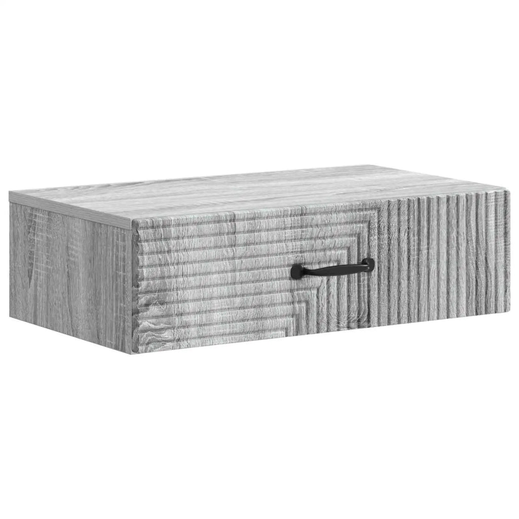Tavolino da Parete Laterale Grigio Sonoma 59 x 34,5 x 17 cm 898661