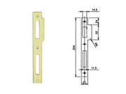 10pz contropiastra piana per serrature serie 200n  - (032016) cod:ferx.fer171656