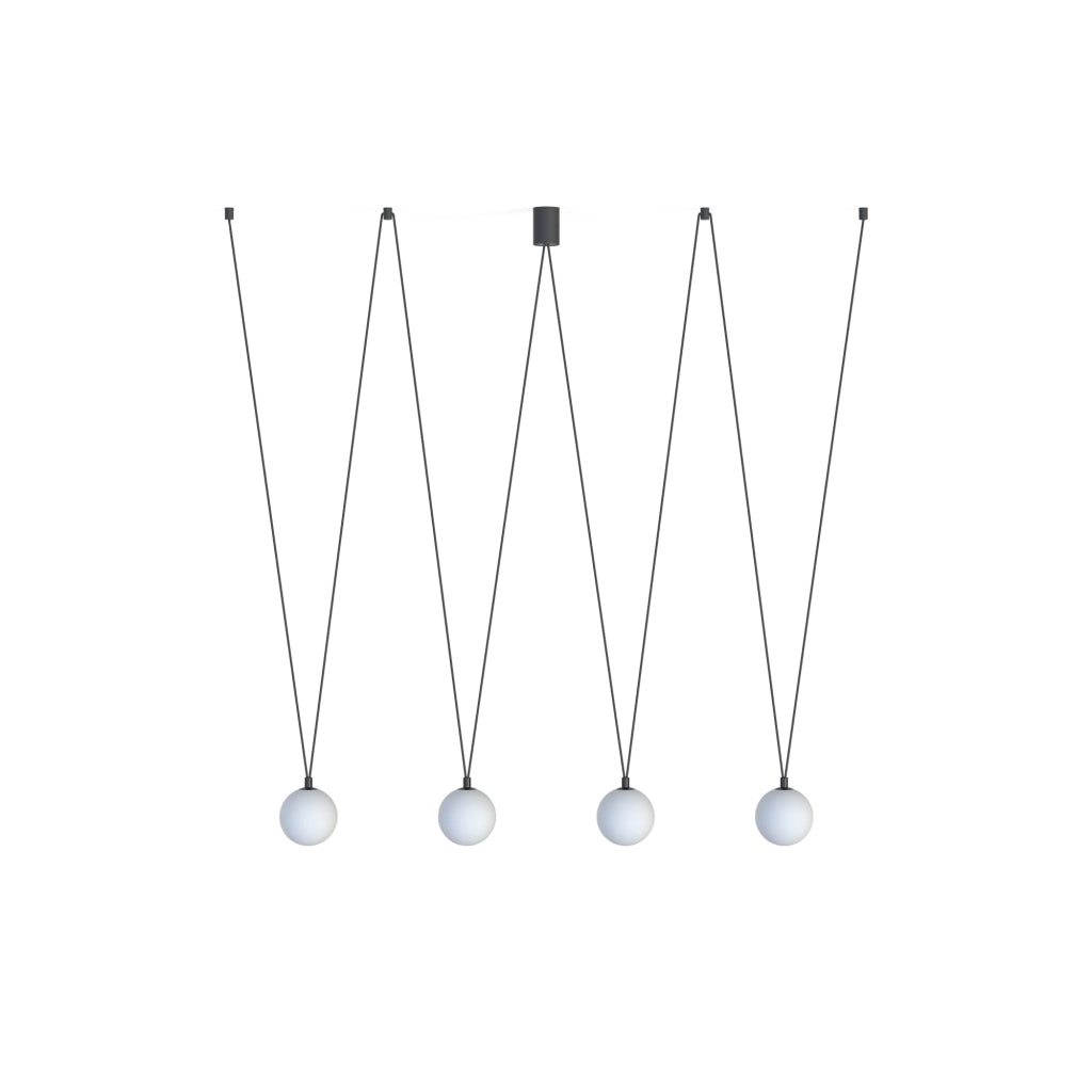 Lampadario moderno Nowodvorski SLING IV 4 sfere bianche