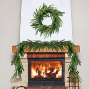 Decorazione di Natale a 180cm con Pino di Norfolk Garland di Finto Verde Artificiale per Decorazione di Interno Festiva.