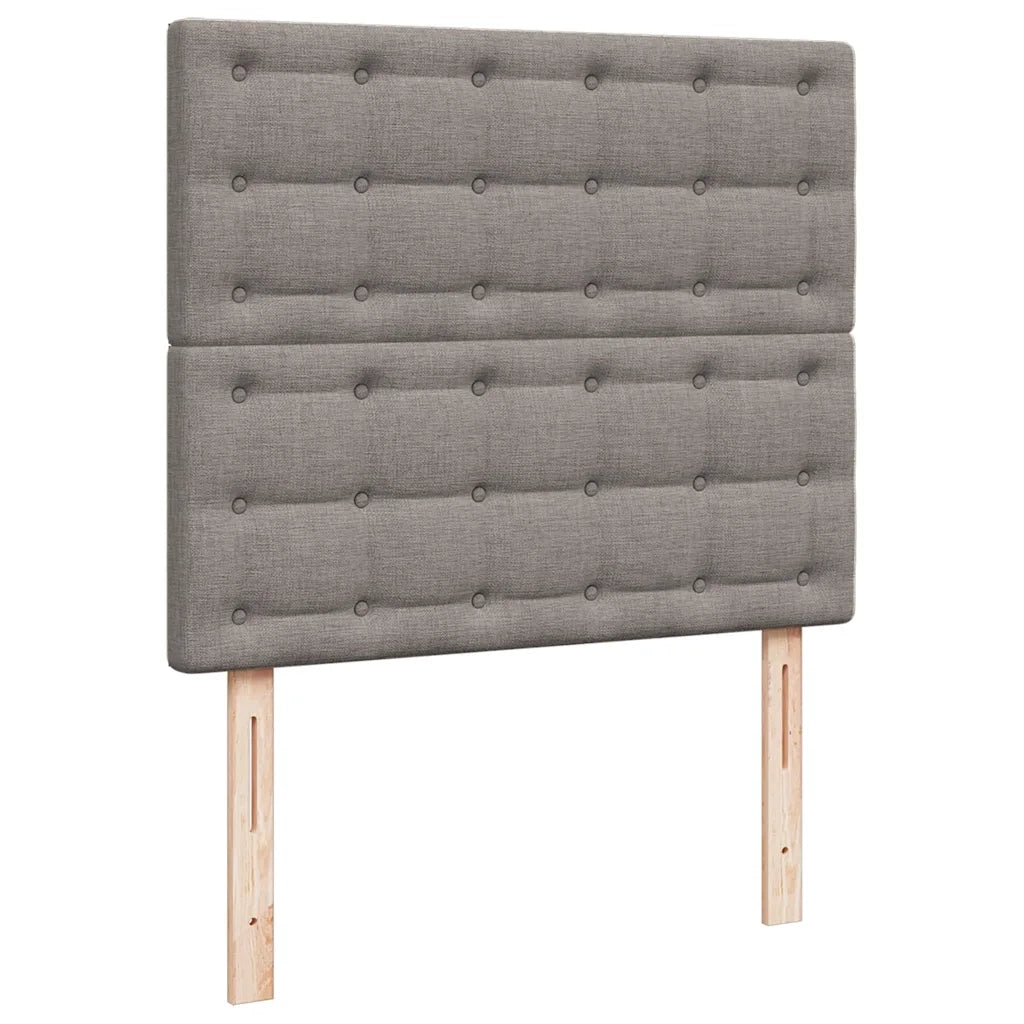 Struttura Letto Pouf con Materasso Tortora 120x190 cm Tessuto 3314159