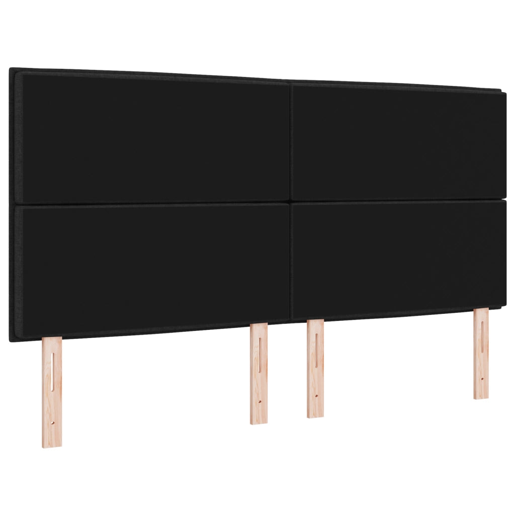 Headboard a LED Design Linee Nero 90 cm Tessuto