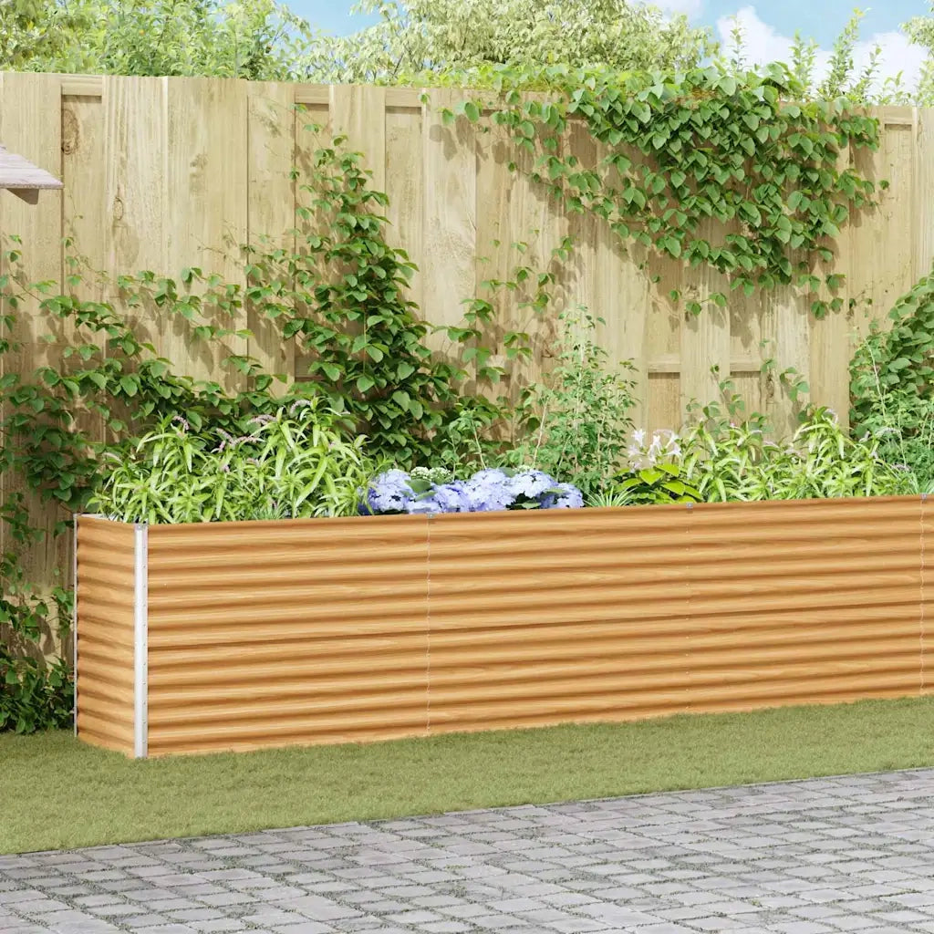 Fioriere | Cassetta per fiori | Letto rialzato da giardino 582 x 50 x 68 cm Acciaio zincato