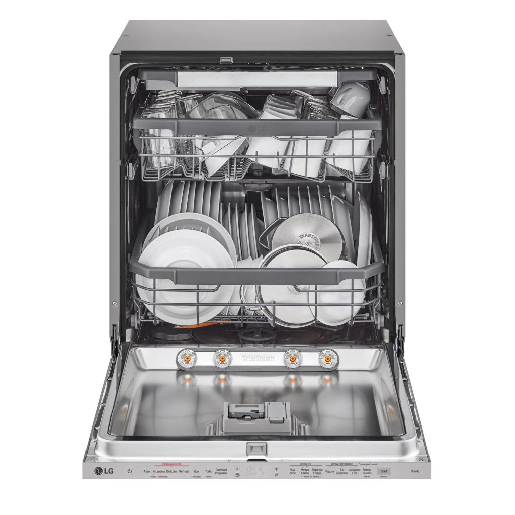 LG QuadWash DB365TXS Lavastoviglie a scomparsa totale Classe B 14 coperti Vapore Wi-Fi
