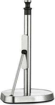 Supporto per Rotolo da Cucina in Acciaio Inossidabile - Base Stabile e Braccio di Sostegno - Nero - Design Moderno - Per Cucina e Sala da Pranzo supporto per rotolo da cucina appeso