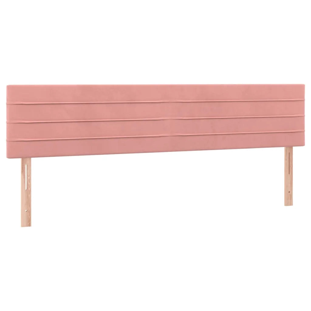 Letto a Molle con Materasso e LED Rosa 160x200 cm in Velluto cod mxl 66132