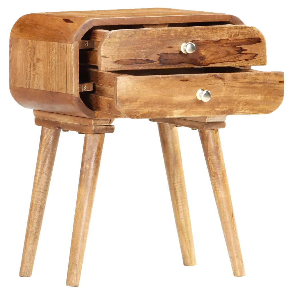 Comodino-Tavolino da notte 40x30x58 cm in Legno Massello di Mango 785848