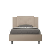 Letto 1 Piazza e Mezzo 120x190 cm con Rete Appia Tortora