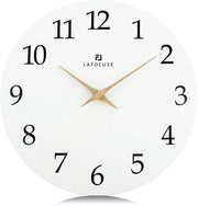 Orologio da Parete in MDF 30cm senza Suono di Tic, Orologio da Parete Moderno Silenzioso a Batterie, Facile da Leggere per Sala, Camera, Cucina, Ufficio