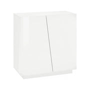 Scarpiera Apetta, Made in Italy, a 2 ante, Portascarpe da ingresso, Mobile multiuso, cm 80x38h86, Bianco lucido